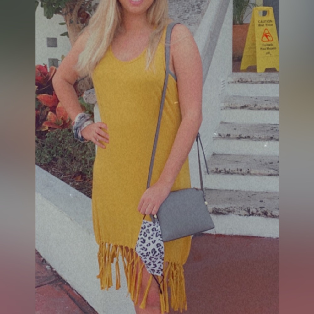 Mustard maxi dress